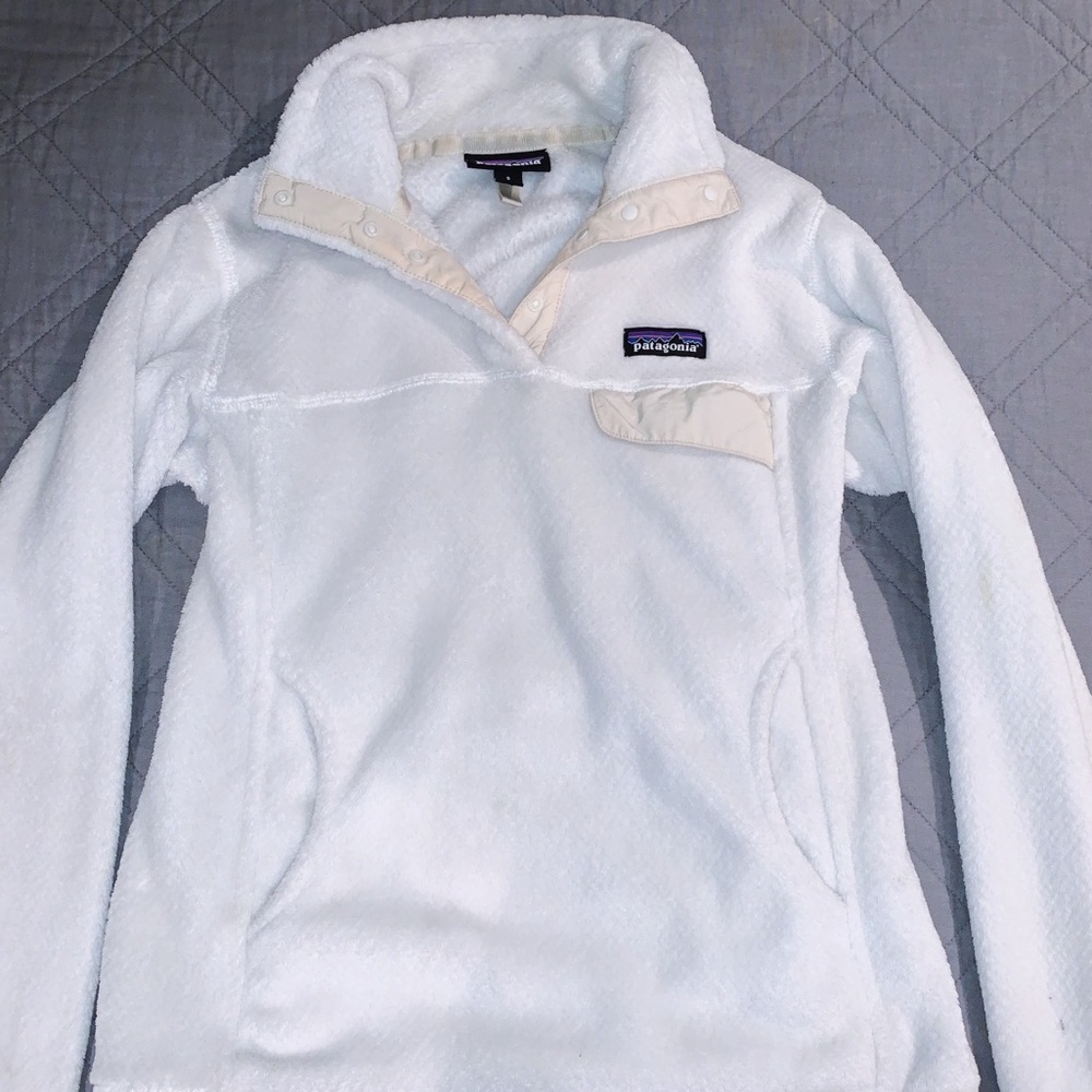 White Patagonia soft sweater